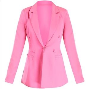 Pink bubble gum button up